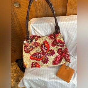 Brighton Floral Butterfly Women's Bag and matching wallet